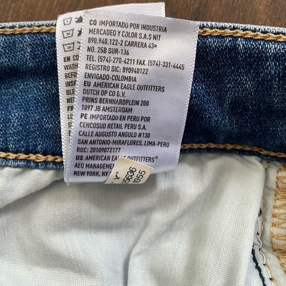 AMERICAN Eagle High Rise ripped Jeggings blue size 2 🌸 - Picture 11 of 11